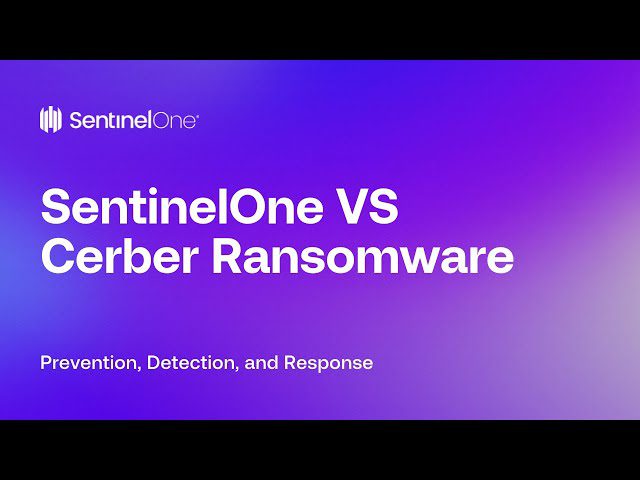 SentinelOne Demo: SentinelOne VS Cerber Ransomware - Protection ...